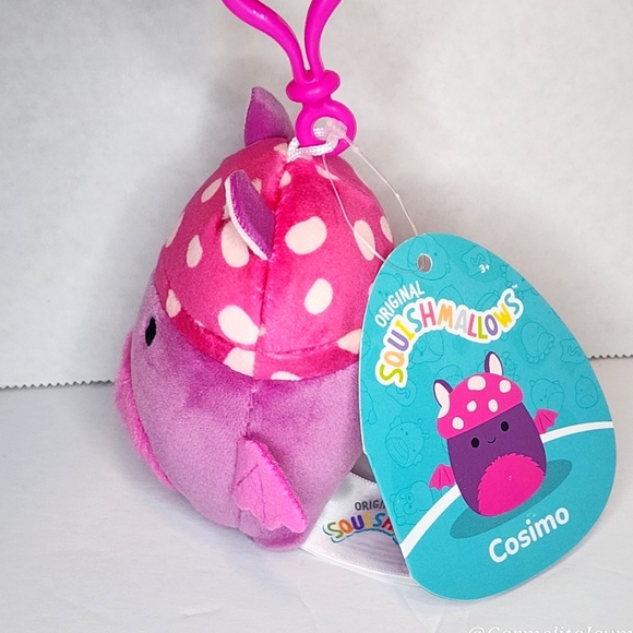 COSIMO 🍄 Mushroom Bat Clip Legendary Collection Original Squishmallow ☆ NWT ☆ - Picture 6 of 8